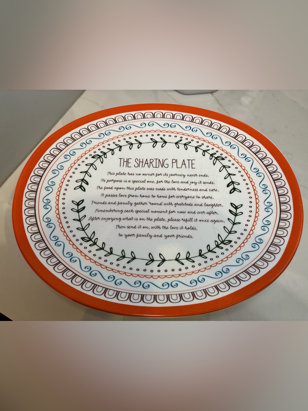 Michaels The Sharing Plate Harvest Giving Platter 10.5 Fall Thanksgiving